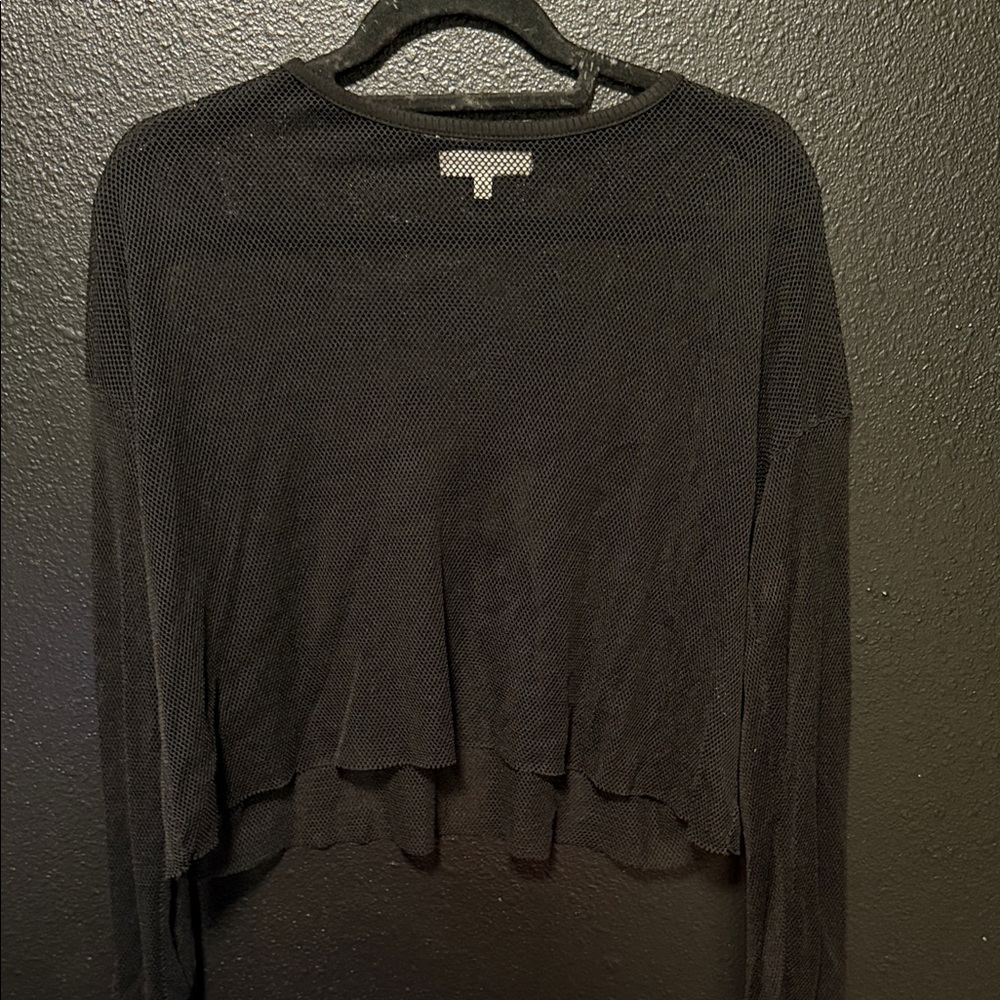 Gilded intent Black Mesh top